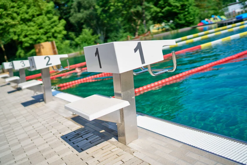 Abschwimmen im Natur Solefreibad