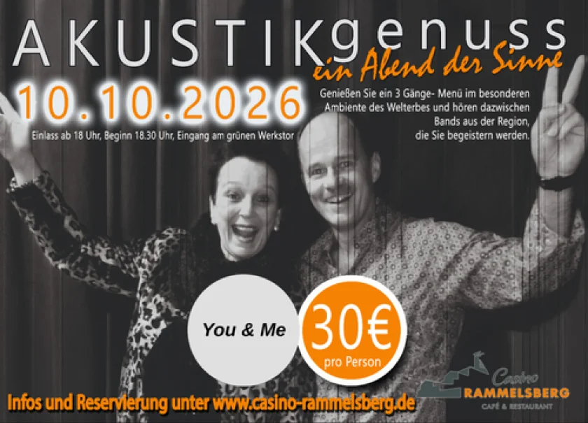 AkustikGenuss you&me im Casino Rammelsberg