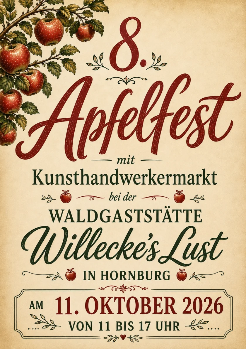 8. Apfelfest mit Kunsthandwerkermarkt