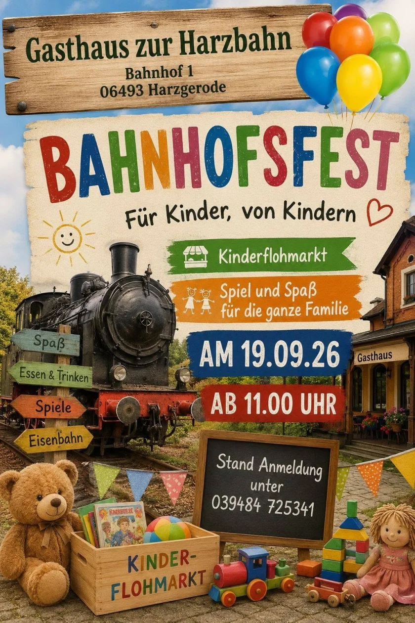 Bahnhofsfest am Gasthaus zur Harzbahn