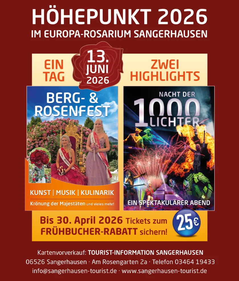 Berg- & Rosenfest und die Nacht der 1000 Lichter "Ein Tag-Zwei Highlights"