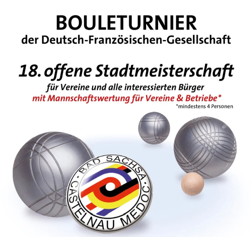 Bouleturnier 18. offene Stadtmeisterschaft