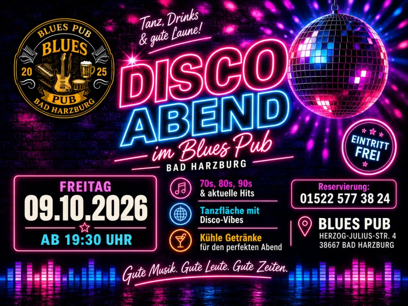 DISCO-ABEND IM BLUES PUB! - es wird wieder getanzt!
