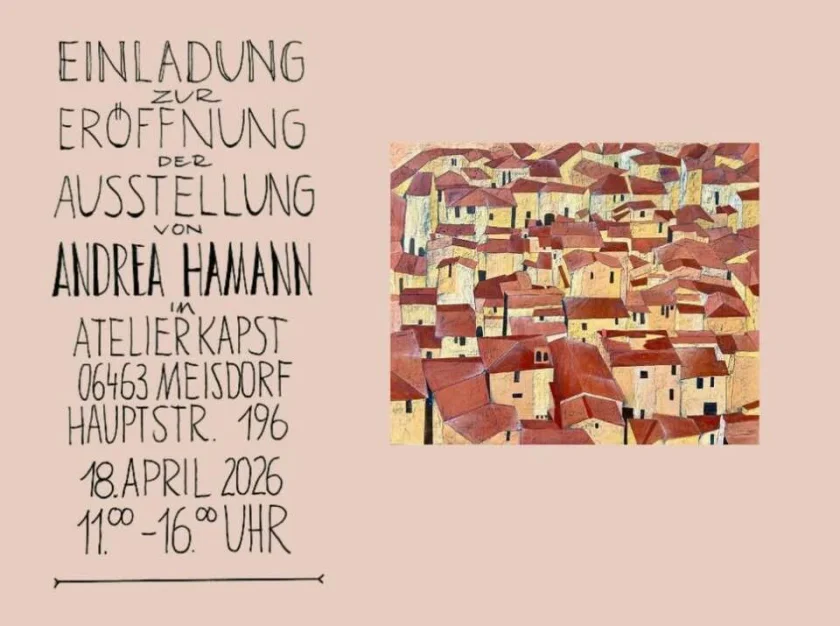 Einladung zur Eröffnung der Austellung von Andrea Hamann