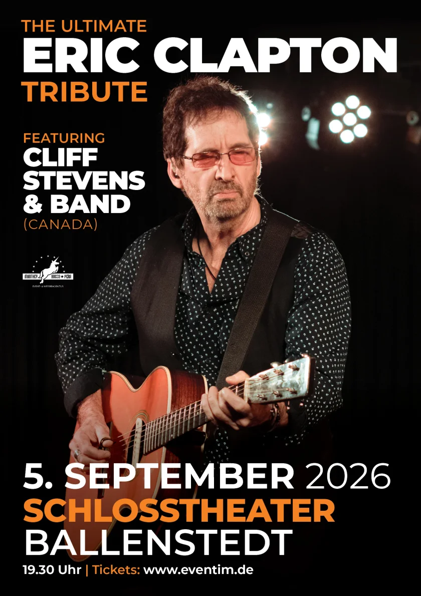 Eric Clapton Tribute-Show – Cliff Stevens & Band - The ultimate Eric Clapton Tribute