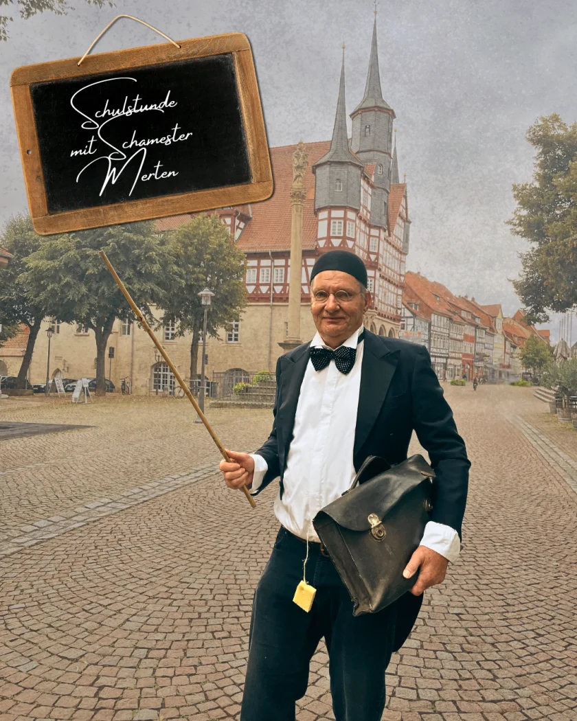 Erlebnisführung "Schulstunde mit Schamester Merten" - Hinsetzen, Hefte auf!