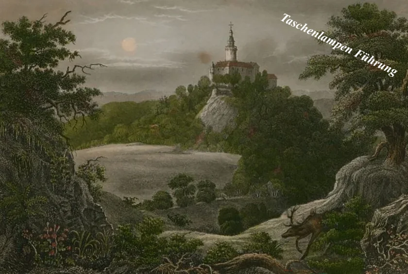 Es ist Nacht auf Burg Falkenstein - Abendführung mit Taschenlampe