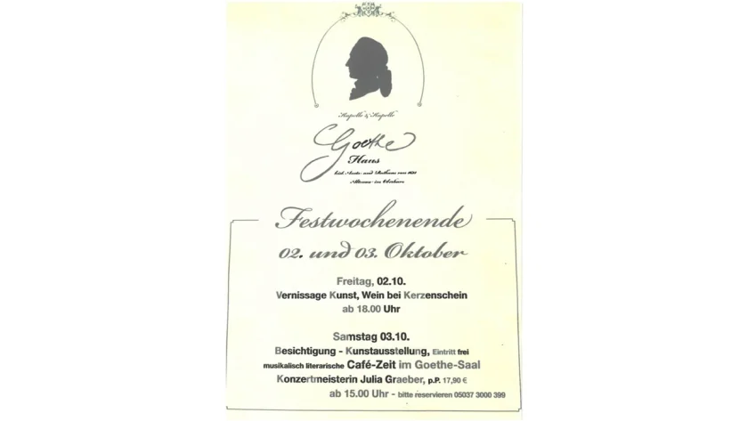 Festwochenende im Goethehaus