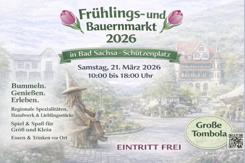 Frühlings-und Bauernmarkt in Bad Sachsa - "Der Frühling hat fast über Nachtdie braunen Wiesen grün gemacht.und zieht dem Garten dann,die schönsten Kleider an.Der Frühling hat fast über Nachtmit dem Winter Schluss gemacht." (B. Lins)