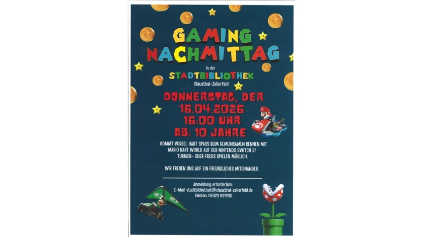 Gaming Nachmittag in der Stadtbibliothek - Gaming Nachmittag in der Stadtbibliothek Clausthal-Zellerfeld.