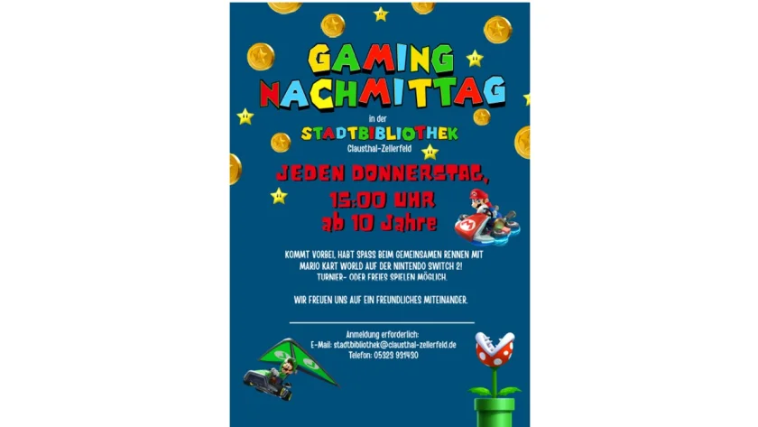 Gaming Nachmittag in der Stadtbibliothek "Alter Bahnhof"