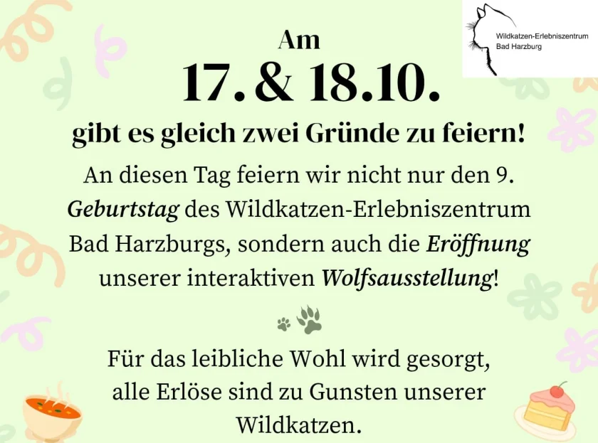 Geburtstag Wildkatzen-Erlebniszentrum & Eröffnung interaktive Wolfsausstellung