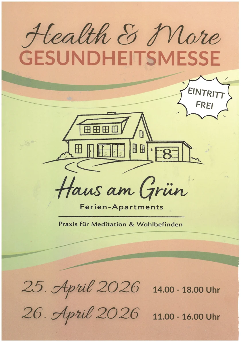 Health & More - Gesundheitsmesse - Zeit für dich.Zeit für Gesundheit.Ein Wochenende voller Inspiration, Austausch und ganzheitlicher Impulse für Körper, Geist und Lebensfreude.