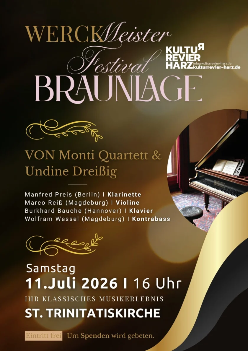 Heitere Klassik mit dem Von-Monti-Quartett und Kammersängerin Undine Dreißig