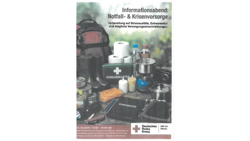 Informationsabend: Notfall & Krisenvorsorge - Kommen Sie zum Informationsabend des Deutschen Roten Kreuz!