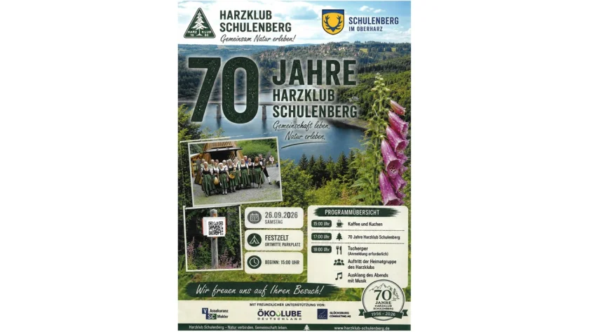 70 Jahre Harzklub Schulenberg