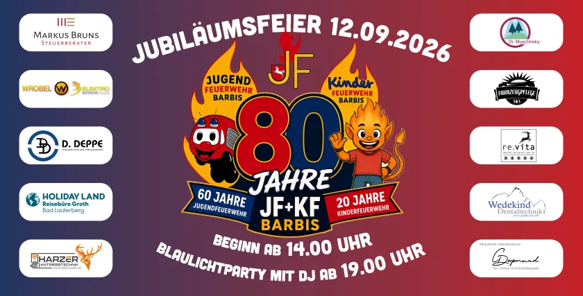 Jubiläum der Jugend- und Kinderfeuerwehr - 60 Jahre Jugendfeuerwehr + 20 Jahre Kinderfeuerwehr