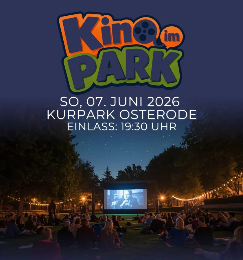 Kino im Park - Am 07. Juni 2026 wird es bei "Kino im Park" - der fünften und letzten Veranstaltung von Kultur im Park 2026 nochmal gemütlich.