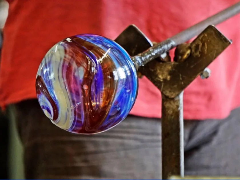 Kugelblasen am Glasofen
