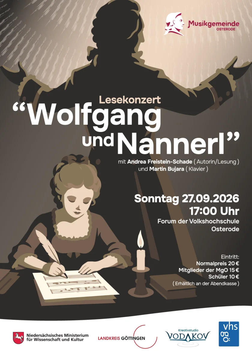 Lesekonzert "Wolfgang und Nannerl" - Das musikalische Wunderkind Wolferl aus der Perspektive seiner Schwester Nannerl.