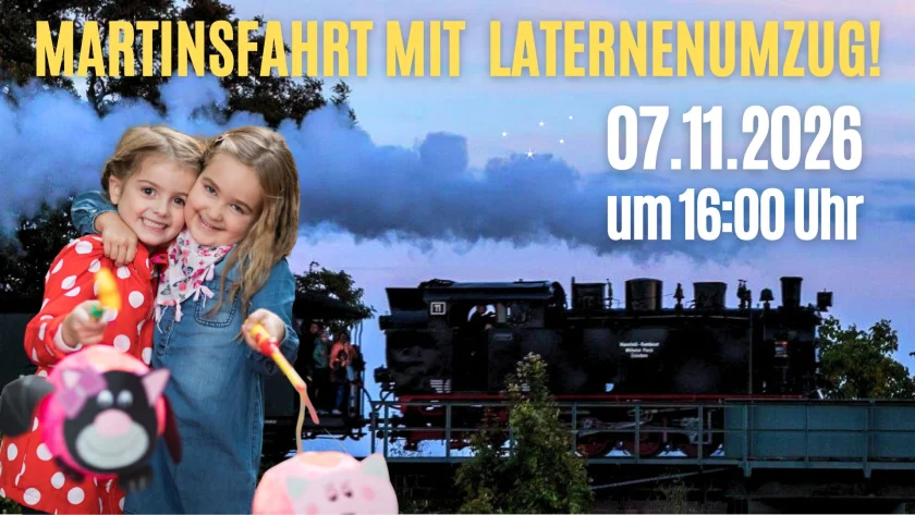 Martinsfahrt mit Laternenumzug | Mansfelder Bergwerksbahn