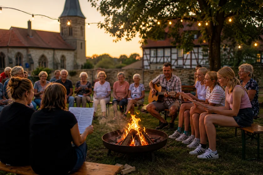 Musik am Lagerfeuer in Ellierode