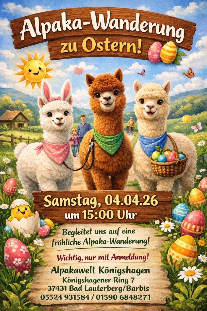 Oster-Wanderung mit Alpakas - 