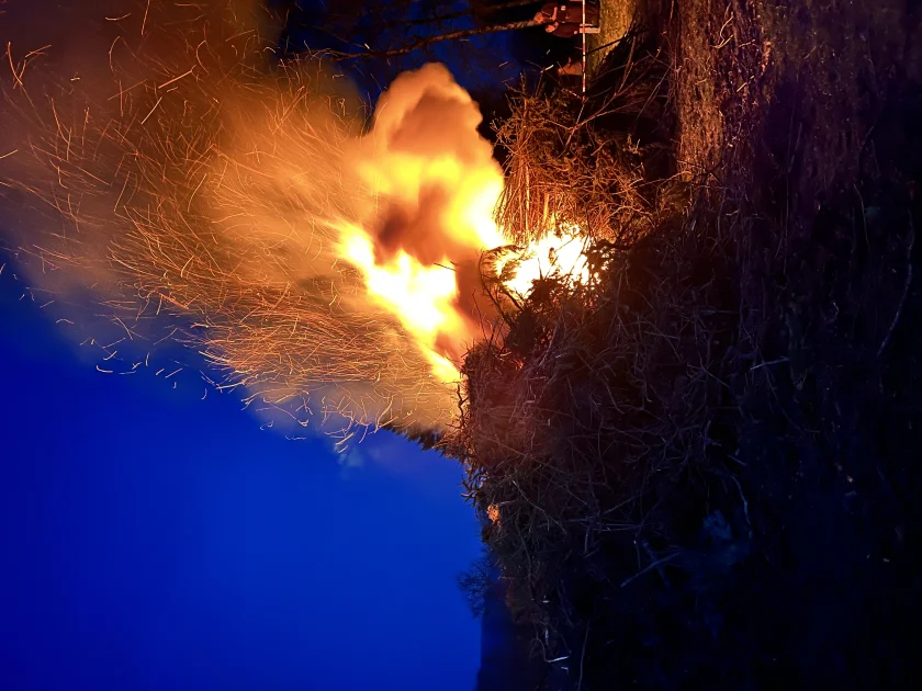 Osterfeuer in Walkenried auf dem Geiersberg