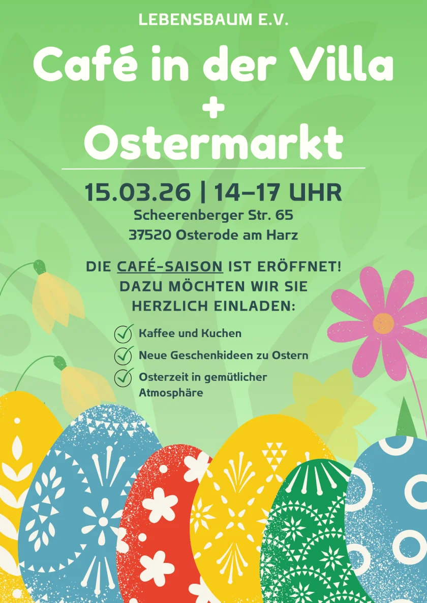 Ostermarkt im Lebensbaum e.V. - Ostermarkt und Café in der Villa.