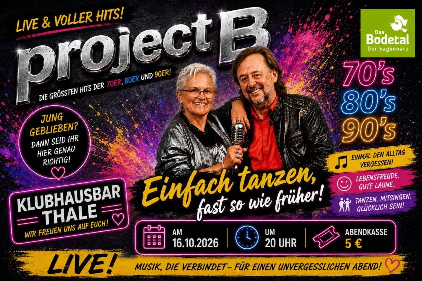 project B - live & voller Hits in der Klubhaus-Bar