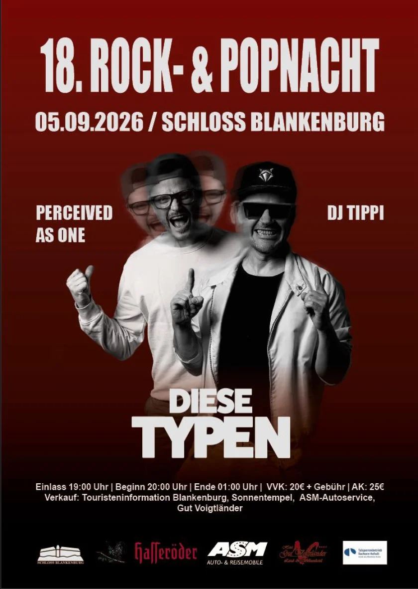 18. Rock- und Popnacht im Großen Schloss Blankenburg