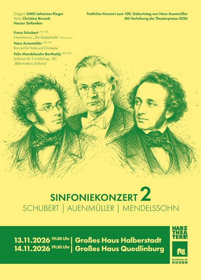 2. Sinfoniekonzert - Schubert & Auenmüller & Mendelssohn
