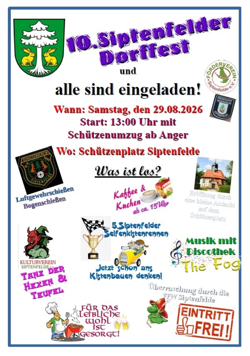 10. Siptenfelder Dorffest - 10. Siptenfelder Dorffest