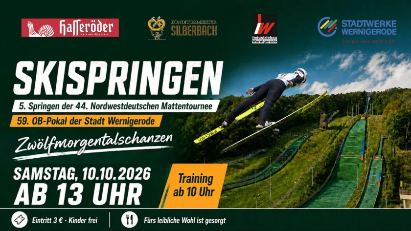 Skispringen im Zwölfmorgental - 59. OB-Pokal Der Stadt Wernigerode5. Springen der 44. Nordwestdeutschen Mattentournee