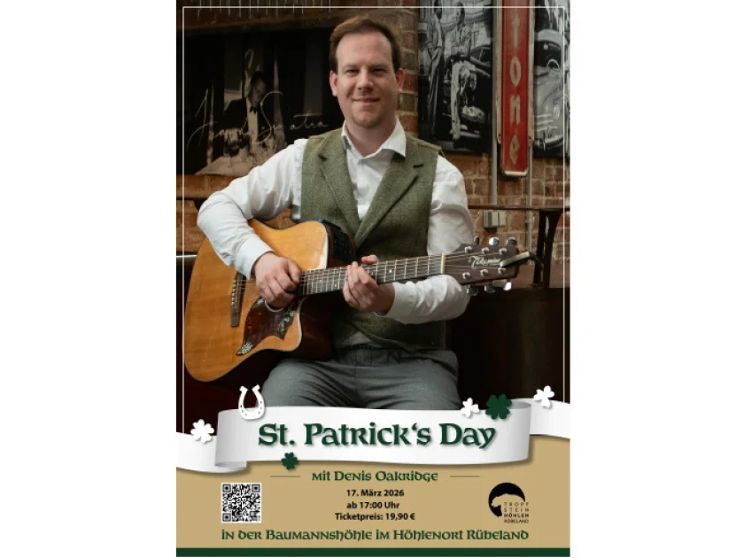 St. Patricks' Day in der Baumannshöhle - Konzert mit Denis Oakridge