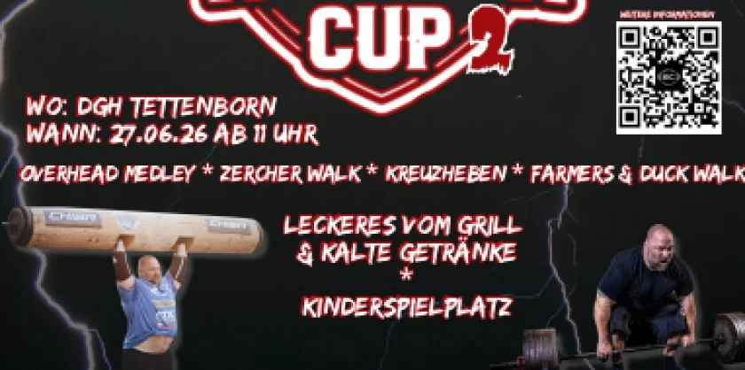 Strongman Cup 2 - Die Veranstaltung findet am 27.06.2026 im DGH Tettenborn statt.