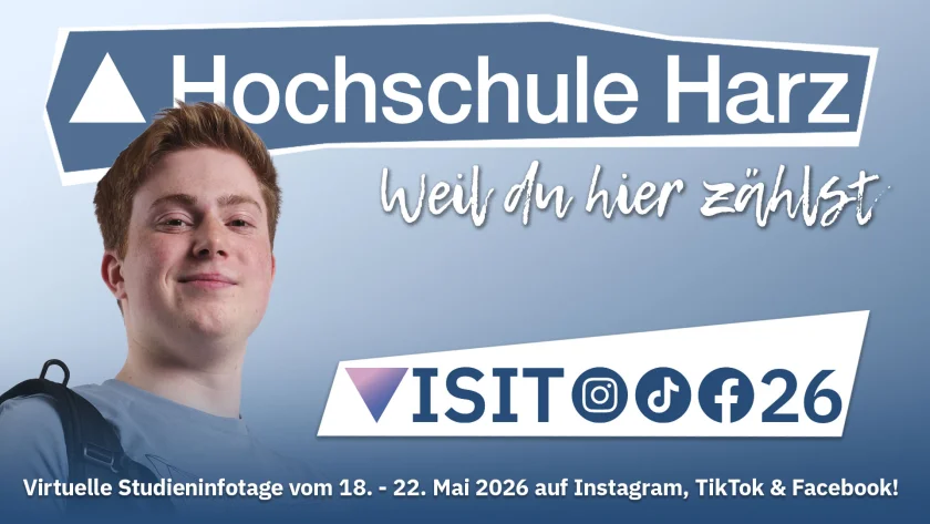 Virtuelle Studieninfotage Hochschule Harz - ViSit HS Harz auf Social Media!