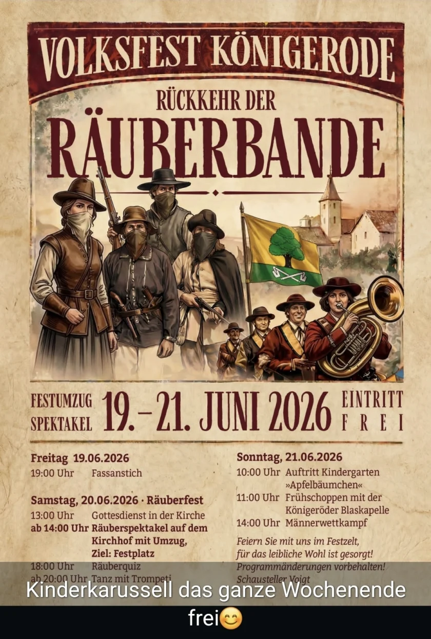 Volksfest Königerode "Rückkehr der Räuberbande"
