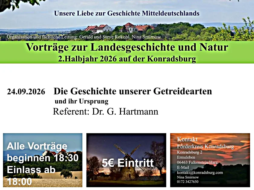 Vorträge zur Landesgeschichte und Natur auf der Konradsburg - Vorträge zur Landesgeschichte und Natur auf der Konradsburg