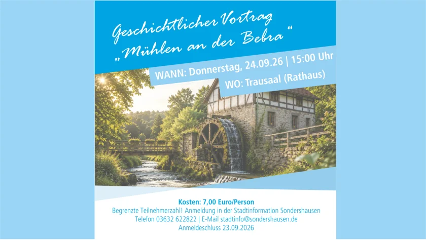 Vortrag - „Mühlen an der Bebra“ – Geschichte entlang eines lebendigen Wasserlaufs